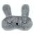 BE Cute Plush Sleep Mask Unicorn Bear Panda Bunny Kids Girls Women Gift Blindfold Eye Cover (Gray Bunny)