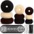 9 Pieces Donut Bun Maker Hair Bun Maker Bun Maker Bun Maker Ring Style with 12 Pieces Hair Bands and 32 Pieces Hair Pins (Black Brown Beige)