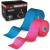 Effekt Kinesiology Tape Waterproof (5 m x 5 cm) 2 Rolls - Elastic Physio Tape for Muscle Support and Injury Recovery Medical Tape Sports Tape Strapping Durable Kinesthetic Tape (Blue + Pink) Light Blue + Pink 2 Rolls