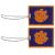 Siskiyou NCAA Clemson Tigers Vinyl Luggage Tag, 2pk, Orange, One Size
