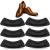 Greoer 6 Pieces Heel Cushion Inserts Black Heel Grips Cushion Shoe Pads for Loose Shoes Self-Adhesive Liner Cushion Inserts Anti-Slip Foot Shoe Insoles Stickers Heel Blister Protector for Women Men 6 Piece Black