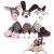 3 pieces of dog toys squeaking dogs plush toy dog toys plush animal dog toys for small medium dog-esel dog sheep 3 pack