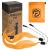 Diabolo leisure sports UV glowing Poi in orange - Angel Wings Spinning Pois. Spiral Pois soft Pois for beginners and professionals 60cm
