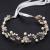 Wedding Hair Accessories for Kids  Flower Girl Hair Accessory  Princess Headpiece White Flower Headband Pearl for Girl and Flower Girls Cute Bridal Wedding Hair Band  Women's Fashion Headbands (Gold)