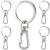 Fabach carabiner keychain with rotatable key ring - small removable carabiner hook key rings - stable mini key carabiner hook as a key holder and for tinkering 5 pack