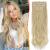 Barsdar clip in extensions 5 PCs long wavy clip in hair extensions thick natural soft synthetic hair part for women -50 cm light ash blonde with butter blonde highlights 50 cm light ash blonde & buttery blonde highlights