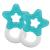 Dentistar K hl bite ring 2 -Set - bite ring baby from 3 months - cooling tooth aid and biting toys for babies and toddlers - BPA free - turquoise turquoise 2 pieces (1 Pack)