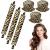 Curling without heat 3 pieces of Heatless CURLS SET Lockenwickler new non -slip Heatless Curls Heatless Curlin Silk Haarcurler for short medium -sized long hair DIY overnight curls (leopard pattern)