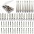 60Pcs Styling Hair Clips, Silver Metal Duck Billed Hair Clips for Women Styling Sectioning, Duckbill Long Hair Clips, Pin Curl Clips for Hair, Alligator Roller Clip with Case