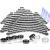MotBach 100 Pcs 3g Empty Plastic Containers with Black Lids, Tiny Makeup Sample Containers, Small Pot Jars Clear Round Cosmetic Jars with 20 Pcs Mini Spatulas for Liquid, Sample, Creams