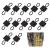 12 pieces outdoor molle pocket buckle tactical vest belt band with buckle molle system backpack vest accessories accessories for tactical backpack for antenna stick bottles etc. (black)