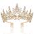 TOBATOBA Gold Crown for Women Gold Tiara Birthday Queen Crown Wedding Tiara for Women Crystal Tiaras and Crowns Royal Princess Quinceanera Headpieces for Prom Pageant Bride Halloween Cosplay