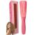 Rizos Curls Pink Detangling Flexi Brush for Curly Hair  Flexible comb glides with curls to easily detangle  no pull or pain
