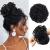 FESHFEN Messy Bun Hair Piece Hair Scrunchies Thick Curly Wavy Hair Piece Synthetic Donut Updo Hairpieces for Women Girls Jet Black 55 g (Pack of 1) 55 g (Pack of 1) 1# Jet Black