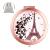 Dynippy Compact Mirror Round Rose Gold Makeup Mirror Folding Mini Pocket Mirror Portable Hand Mirror Double-Sided with 2 x 1x Magnification for Woman Mother Kids Great Gift (Eiffel Tower) A-eiffel Tower