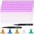 Fibreglass Nail Extension Kit 200 PCS Nail Extension Fiberglass Nail Tips Quick Extension Fiberglass Gel Nail with 2 PCS Tweezers 5 PCS Clips for Nail Art Nail Extension