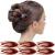 RC Roche 6 pieces hair clip hair clamp French curved for women girls firm support without slides high quality hair small brown 6 pieces (1 Pack) brown