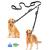 PetBonus Double Dog Lead No Tangle Training Lead for Dogs Adjustable Reflective Strong Dog Leads for Medium Large Dogs 4 Comfortable Padded Handles for Walking 2 dogs (Black)
