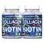 2 Bottles Marine Collagen Type1&3 1800mg & Biotin 10000mcg/serving Hyaluronic Acid Vitamins Minerals Botanicals |2432mg/serving| Hydrolyzed High Strength Peptides Supplement | Skin Hair Nails (2)