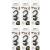 Nite Ize Figure 9 Carabiner Rope Tightener, Small - Black (6-Pack)
