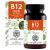 Nature Love Vitamin B12 Vegan - 500 g per daily dose - 180 tablets - Both active forms of adenosyl & methylcobalamine + depot + folat 5 -MTHF from Quatrefolic - highly dose German production