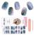 EBANKU 20 PCS Gel Nail Strips Gel Nail Strips Full Wraps Adhesive Gel Nail Stickers with Nail File and Stick(UV/LED Lamp Required)-1 # 1
