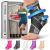 BLITZU Ankle Brace With Adjustable Compression Support Strap for Achilles Tendonitis  Joint Pain Relief. Ankle Wrap for Women & Men. Sprained Ankle & Protectors Sleeve for Heel Pain  Foot Arch Black L Black Large
