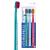 Curaprox toothbrush set CS 5460-3-pack Ultra Soft Hand toothbrush for adults 5460 with super soft cure bristles-turquoise light blue magenta