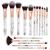 Brush set make -up duaiu 16 piece of professional brush set marble face make -up make -up powder cream powder foundation eyeshadow concealer eyehadow make -up brush 16 pieces (1 Pack)