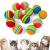cobee Rainbow Cat Toy Ball 12 Pieces Large Cat Ball Toys 3.5 CM Interactive Cat Toy Ball Kitten Play Sports Chase Training Toy Ball