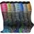 Pnosnesy Compression Socks (7 Pairs) for Men & Women 15-20 mmHg is Best for Athletics Running Flight Travel Support S-M Multicoloured 13