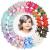 24PCS 4.5Inch Bows for Girls Boutique Grosgrain Ribbon Rainbow Hair Bow Alligator Hair Clips Pigtail Bows Unicorn Hair Clips for Baby Girls Toddler Kids Children Teens in Pairs