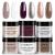 Dip Powder Nail Set, AZUREBEAUTY 6 Colors Classic Nude Collection Glitter Pure White Dipping Powder Starter Kit French Nail Art Manicure DIY Salon Home Gifts for Women ED-Glamour Desire