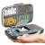 Pill Organizer Airtight Pill Box Large Pill Dispenser Home Travel Supplement Holder Portable Vitamin Sorter Jumbo Size 8 Compartment Airtight Vitamin Container Daily Medicine Black