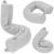 Twist Memory Foam Travel Pillow for Neck Chin Lumbar and Leg Support - for Traveling on Airplane Bus Train or at Home - Best for Side Stomach and Back Sleepers - Adjustable Bendable Roll Pillow One Size Gray