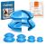 Lure Essentials Edge Cupping Set  Ultra Clear Blue Silicone Cupping Therapy Set for Cellulite Reduction and Myofascial Release - Massage Therapists and Home Use (Set of 4, Blue) 4 Piece Assortment Blue