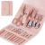 Manicure Set Glamour Gaze Manicure Pedicure Kit Nail Clippers 16 in 1 Professional Stainless Steel Cuticle trimmer Grooming Kit for Men Women with Storage Travel Case Pink