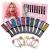 Magicat Premium Hair Chalk for Kids Set - 10pc Temporary Hair Color for Kids, 5 Hair Ties - Hair Chalk Comb For Girls - Birthday, Christmas, Halloween, Party Gift - Washable Hair Dye Kids