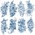 Semi Permanent Tattoos  Temporary Tattoos  8-Sheet 100% Plant-Based Ink Realistic Blue Flower Tattoos for Adults Women Girls Kids Floral
