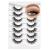 3D Clear Band lashes soft faux mink eyelashes natural cat eye false eyelashes wispy short reusable false eyelashes 7 pairs Happy Heartbeat (No.212)