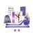 TTolbi Dance Stretching Equipment: Stretch Bands for Dancers and Ballet Stretch Bands | Dance Stretch Band for Flexibility and Exercise | Dance Stuff | Gymnastics Equipment | Dancer Gifts Girls Regular Purple