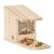 Relaxdays Squirrel Feeder for Placing Wood Weather-Resistant HxWxD: ca 17.5 x 12 x 25 cm Natural