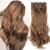 S-Noilite 17 "Full-head clip in the hair slingshers wavy lured lured hair extensions dip dye 8pcs long hair light brown 43.18 cm (8 Pack) light brown