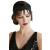 BABEYOND 1920s Flapper Headpiece Headband Great Gatsby Chain Headband for Women (Black)