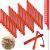 48 Pieces Hair Perm Rods Short Cold Wave Rods Plastic Perming Rods Hair Curling Rollers Curlers with Steel Pintail Comb Rat Tail Comb for Hairdressing Styling Supplies (0.2 Inch, Red) 0.2 Inch (Pack of 48) Red