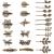 22 Pieces Vintage Hair Clips Barrettes Bronze Leaf Bobby Pin Flower Butterfly Heart Hair Clip for Girls and Women  Mix Styles