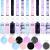 30 Pieces Marble Lipstick Holder Keychain Lip Balm Holder Set Lipstick Holder Includes Keychain Wristlet Lanyard  Marble Style Lipstick Holder and Ball Pom Pom Accessory (Square)