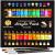 Acrylic Paint Set 24 Colors (0.41 oz  12 ml) Paint Kit For Artists & Beginners Craft Paints for Paper Canvas Rock Painting Wood Ceramic & Fabric Vibrant -Non-Toxic including 3 paint brushes