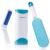Lint brush in the set with a foldable lint roller - reusable animal hair remover with extremely simple cleaning - can also be used as a blue clothing brush