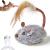 Vealind Cat Toy Electric Toy Mouse Toy Mice for Cat with Feather Tail Interactive Toy Mouse with USB Cable (Gray)